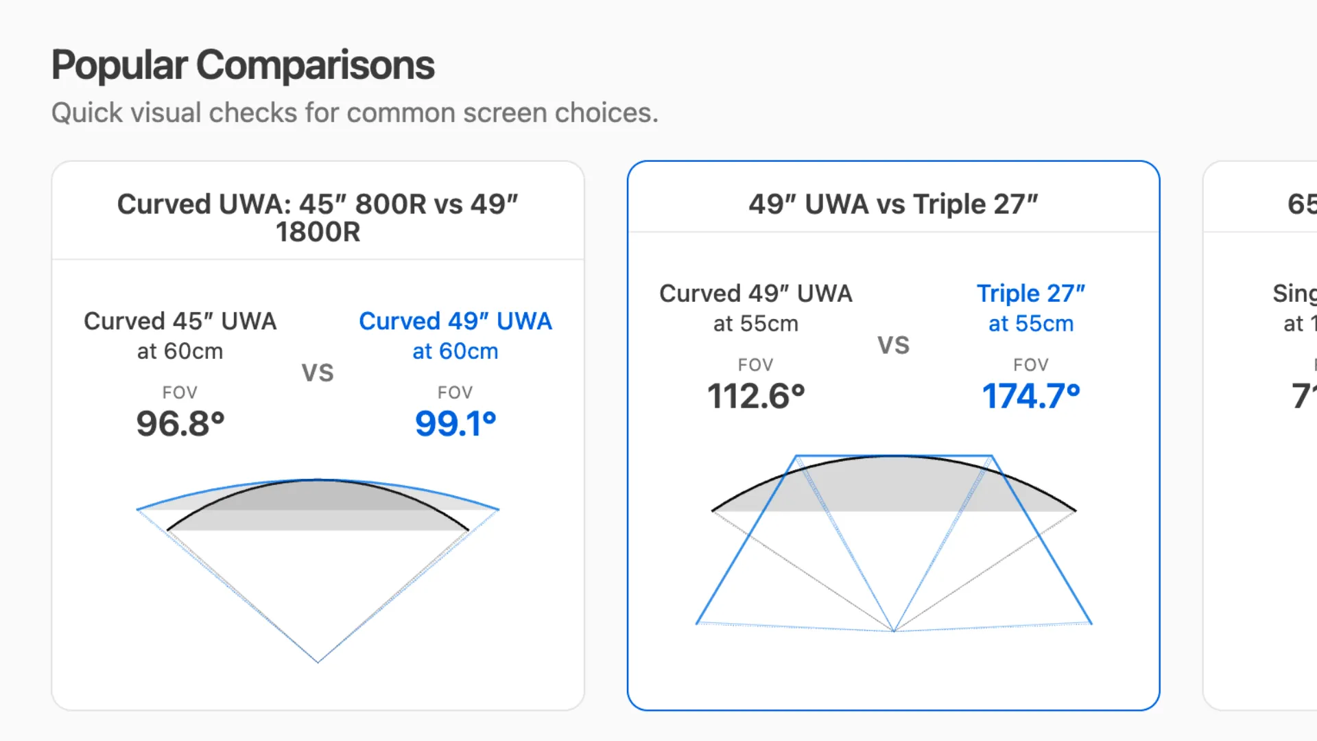 Comparison library cards highlighting different rig setups.