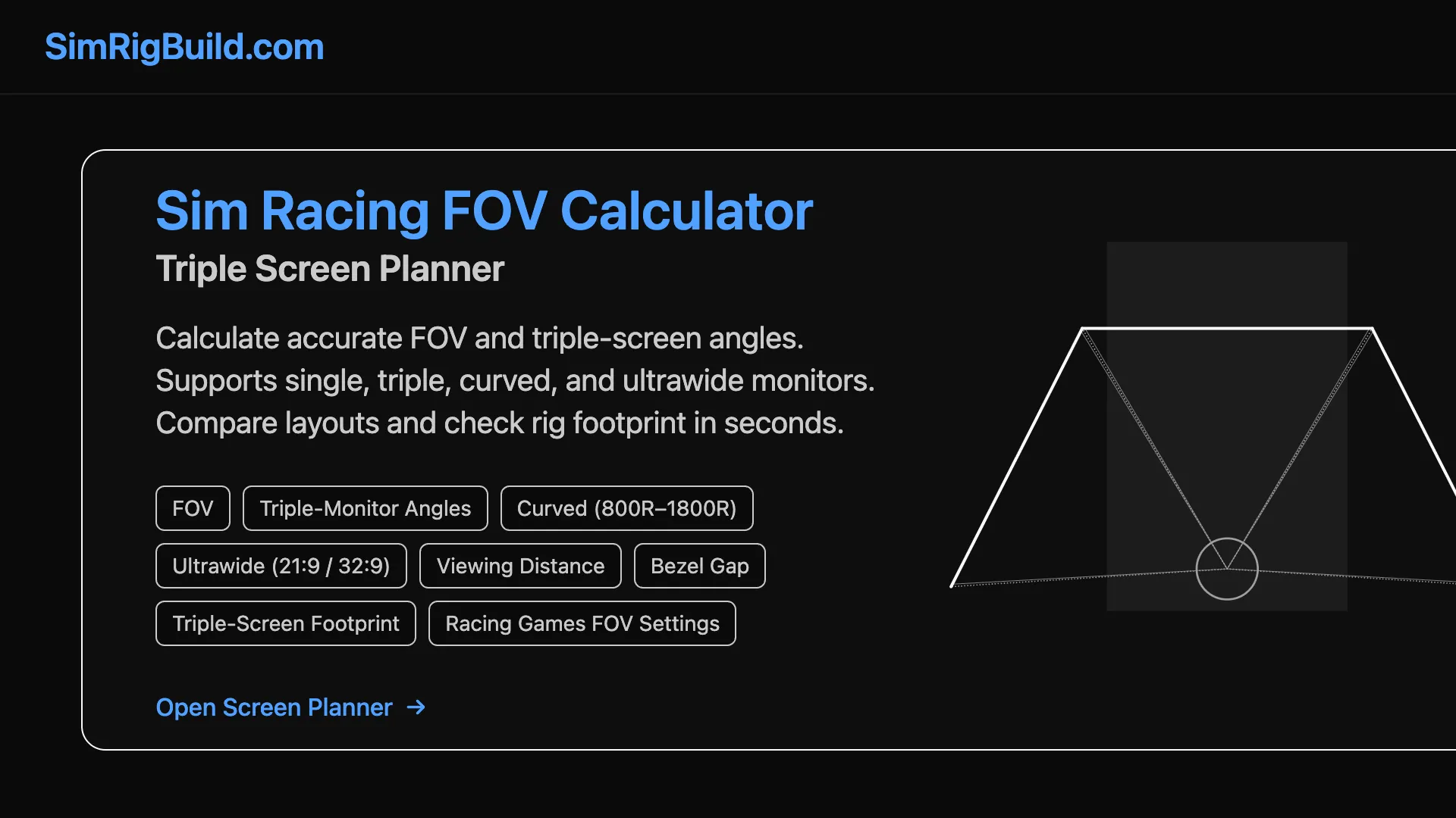Screen Planner interface displayed in dark theme.